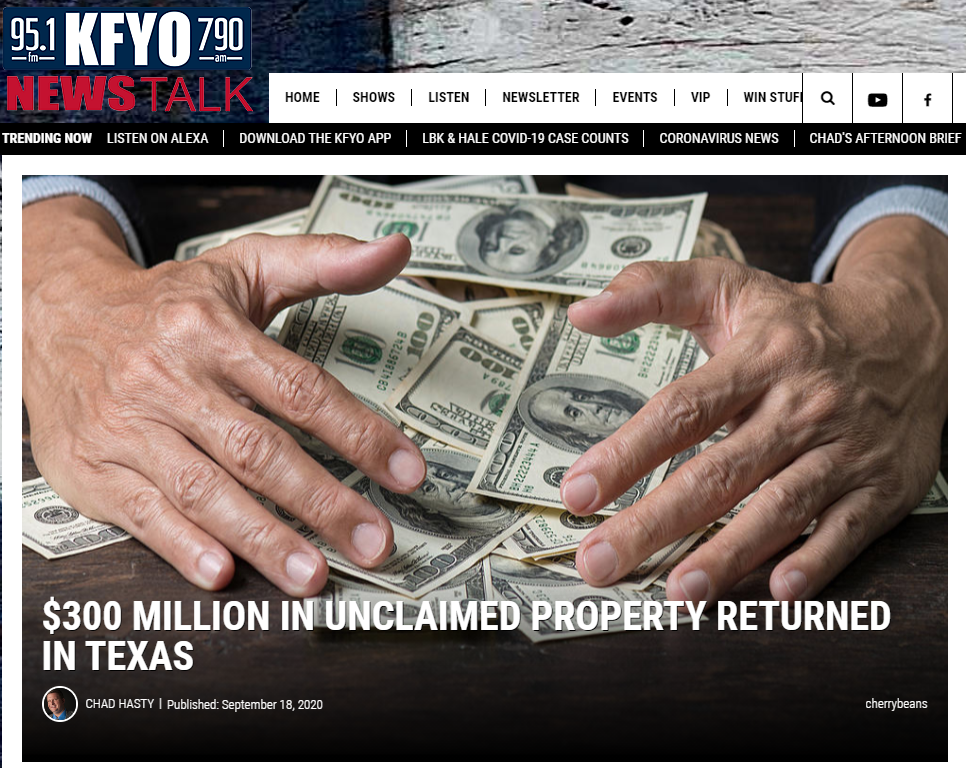 2020-09-20 22_46_33-$300 Million in Unclaimed Property Returned in Texas.png