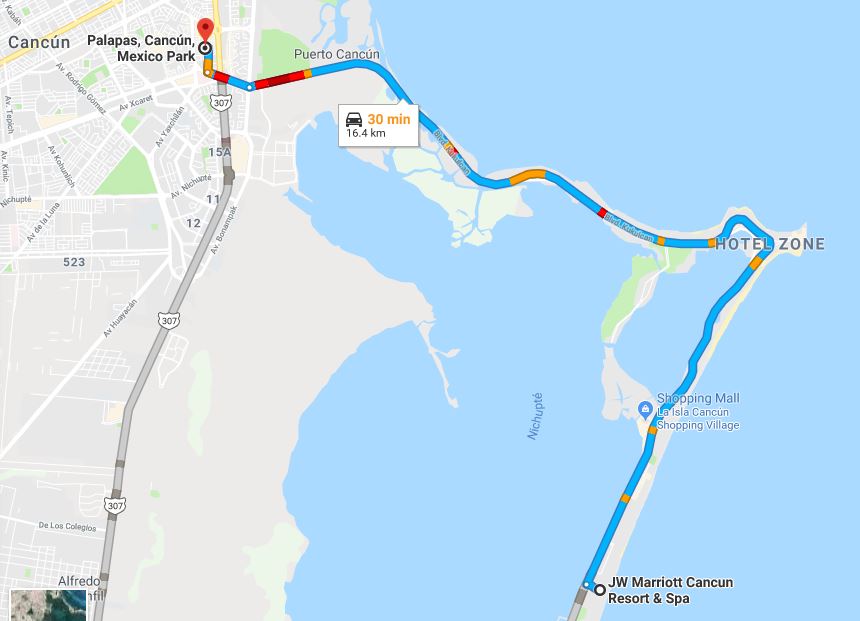2019-04-02 15_49_28-JW Marriott Cancun Resort & Spa to Palapas, Cancún, Mexico Park - Google Maps.jpg