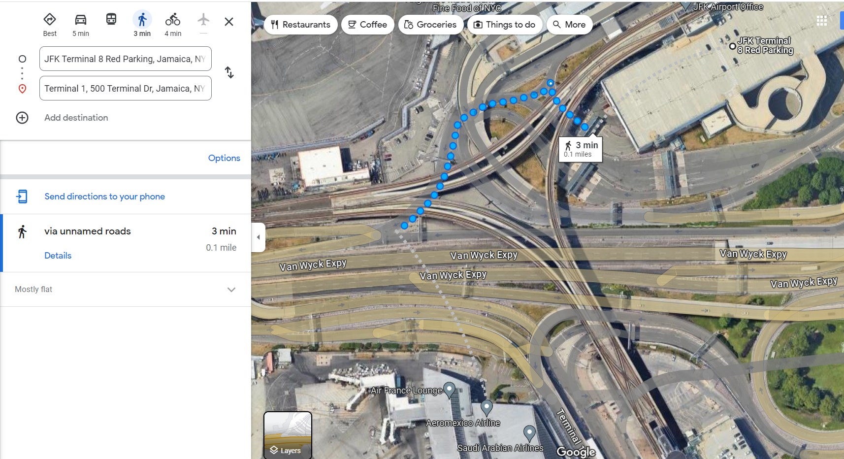 Google map T8 to T1 by walking 3 minutes .png